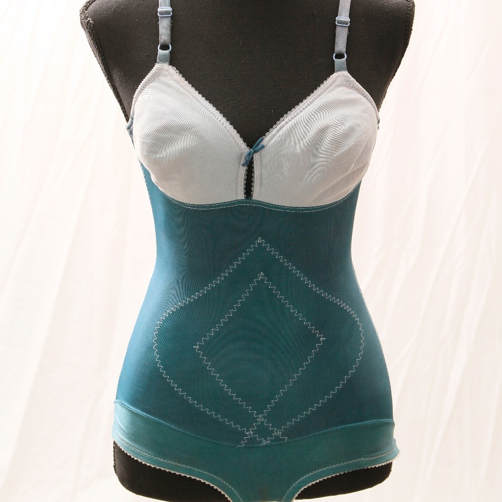 Vintage Aqua Body Briefer/Girdle